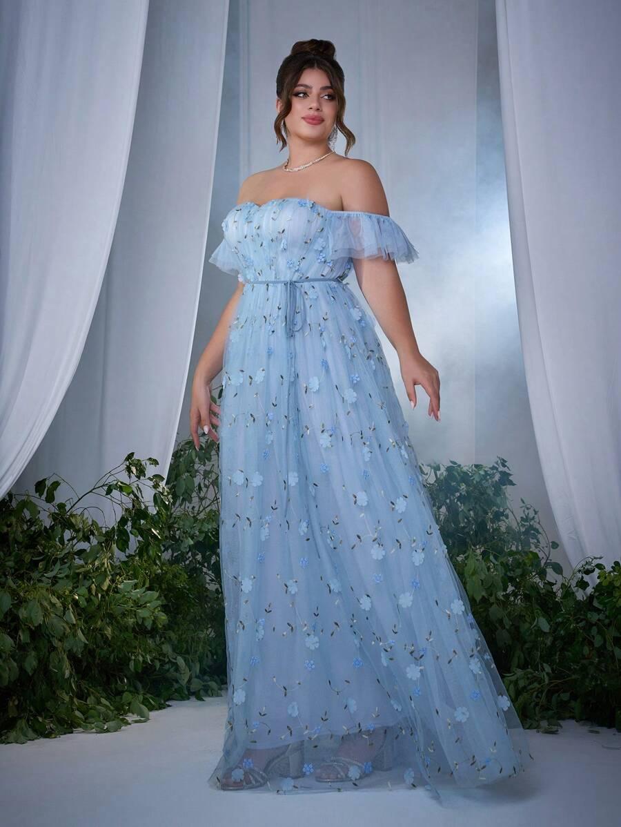 NIEBIESKA MAXI SUKIENKA 