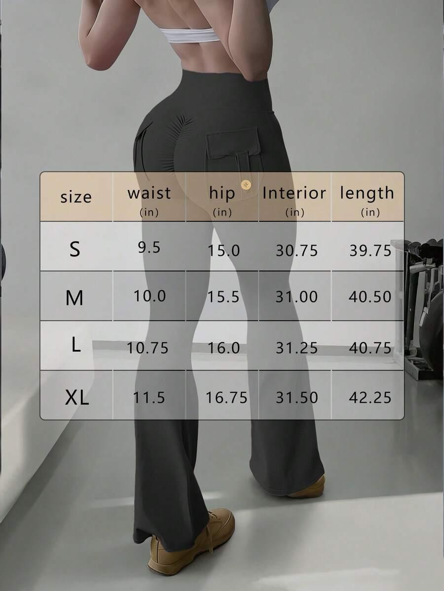 LEGGINSY DZWONY Z KIESZENIAMI