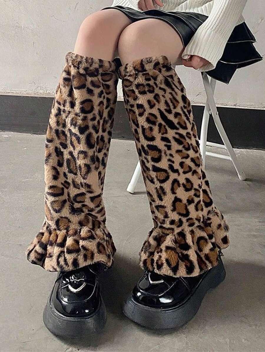 OCIEPLACZE NA NOGI animal print