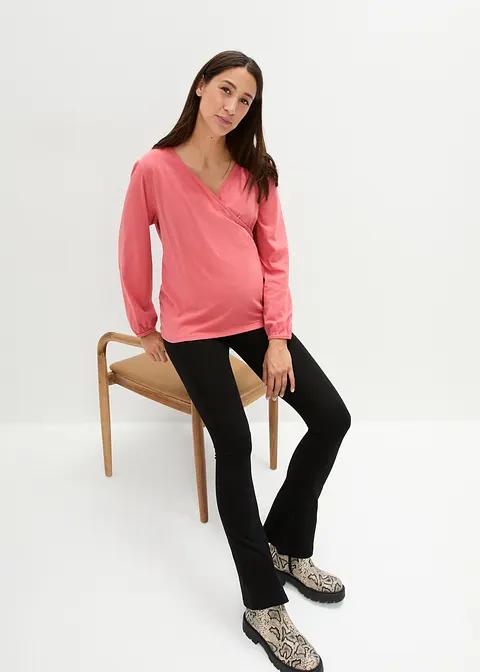 BLUZKA CIĄŻOWA Z DŁUGIM RĘKAWEM V-NECK 