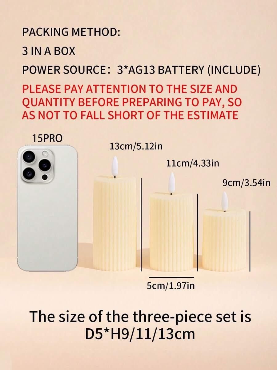 świeca led 3 szt