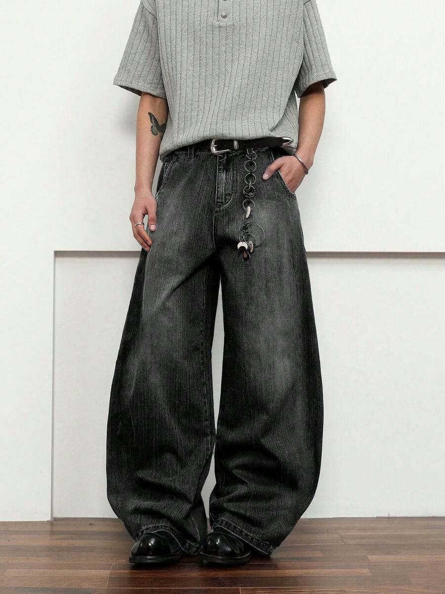 CZARNE SPODNIE JEANS 