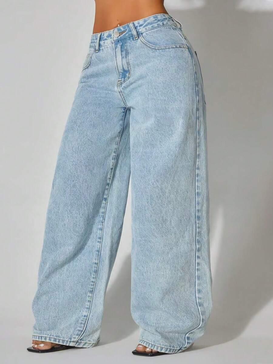 NIEBIESKIE SPODNIE JEANS