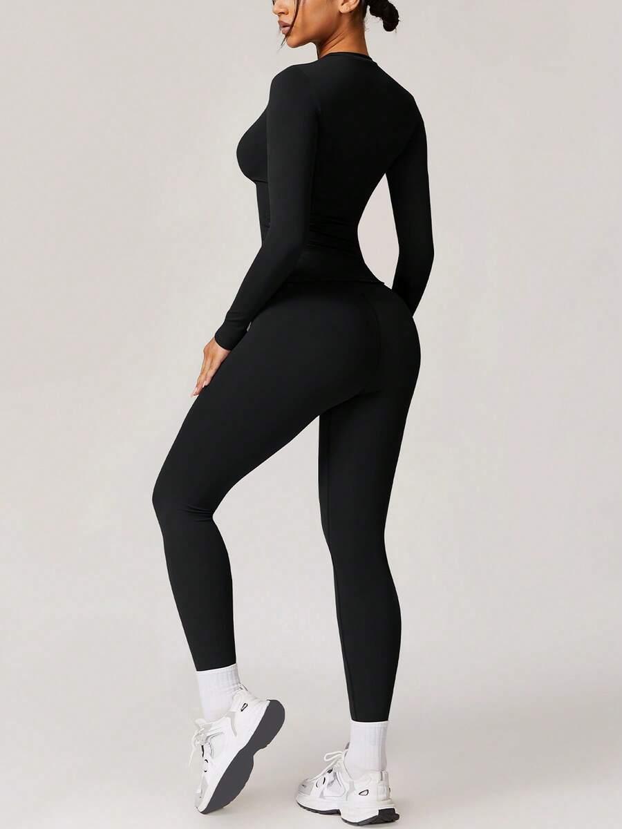 CZARNE SPORTOWE LEGGINSY