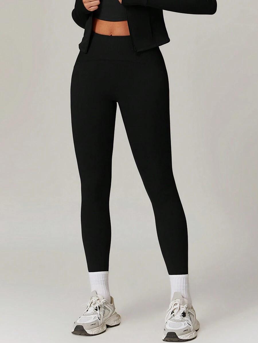 CZARNE SPORTOWE LEGGINSY 