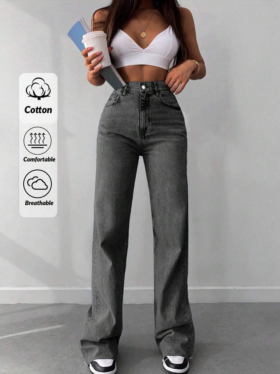 SPODNIE JEANS WYSOKI STAN