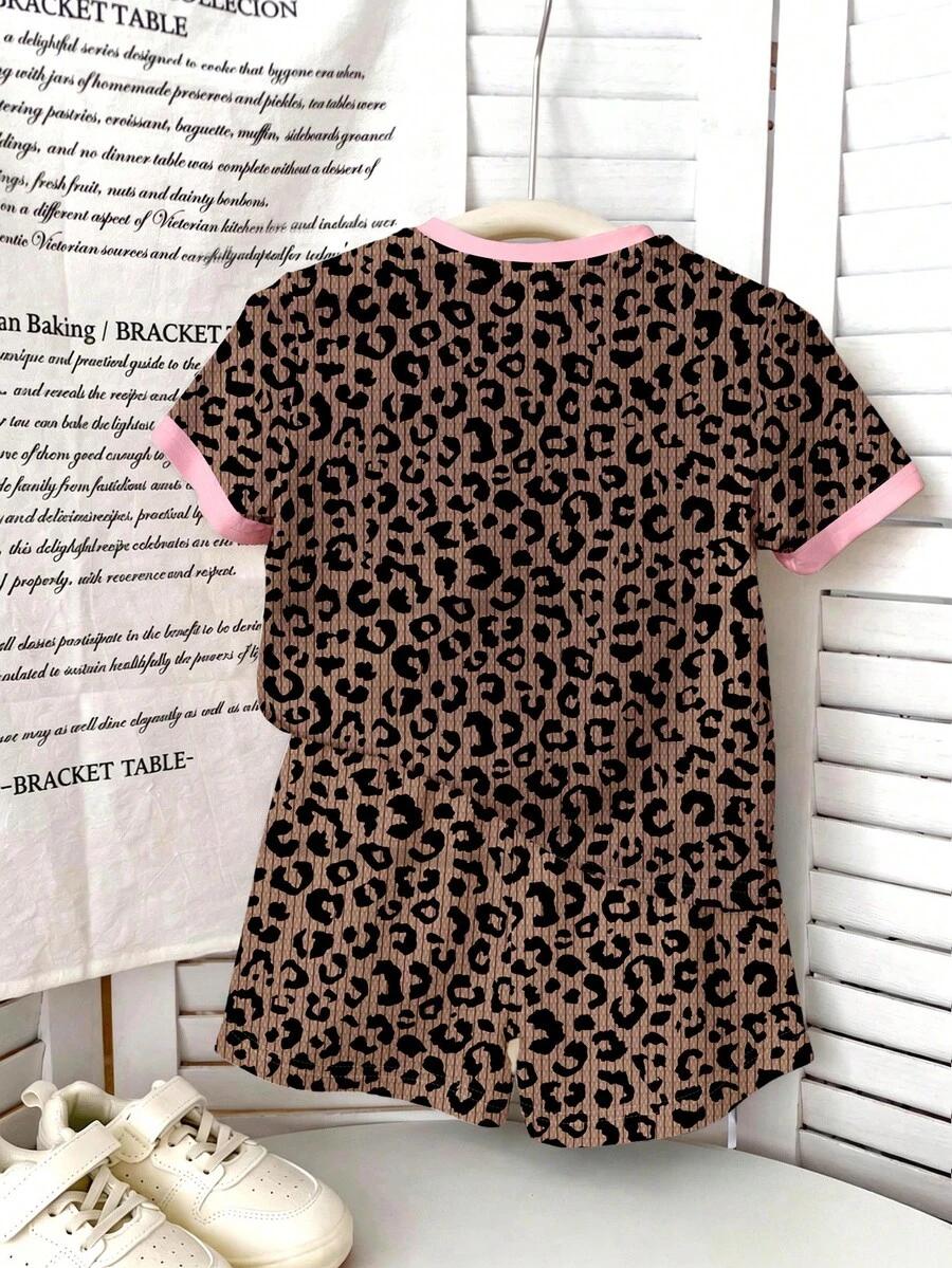 koszulka spodenki komplet animal print