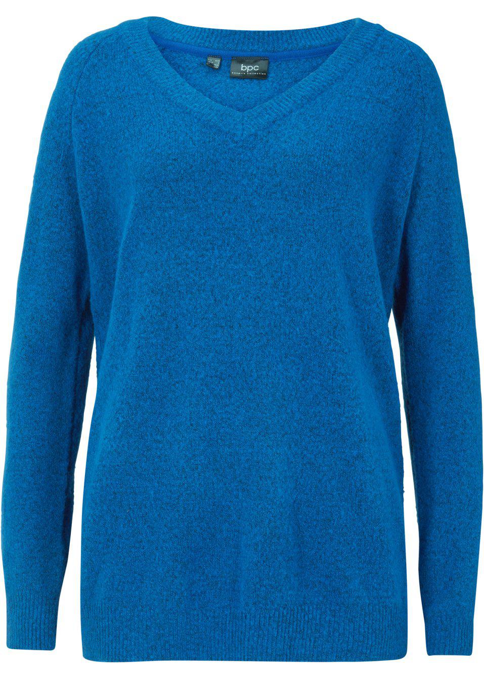 NIEBIESKI SWETER V- NECK