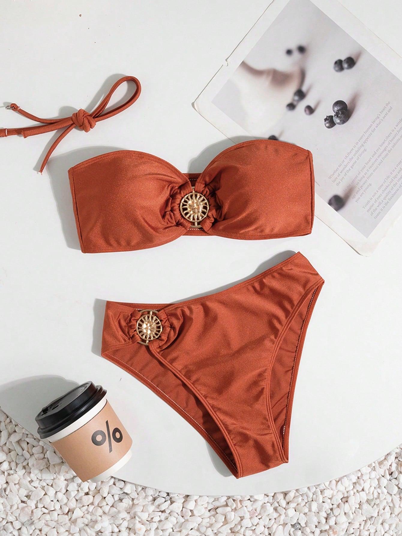 brązowy dół od bikini