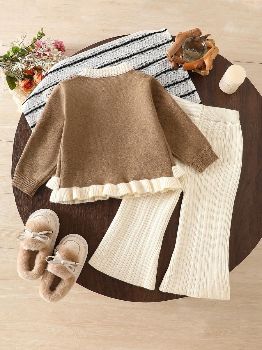 komplet sweter spodnie