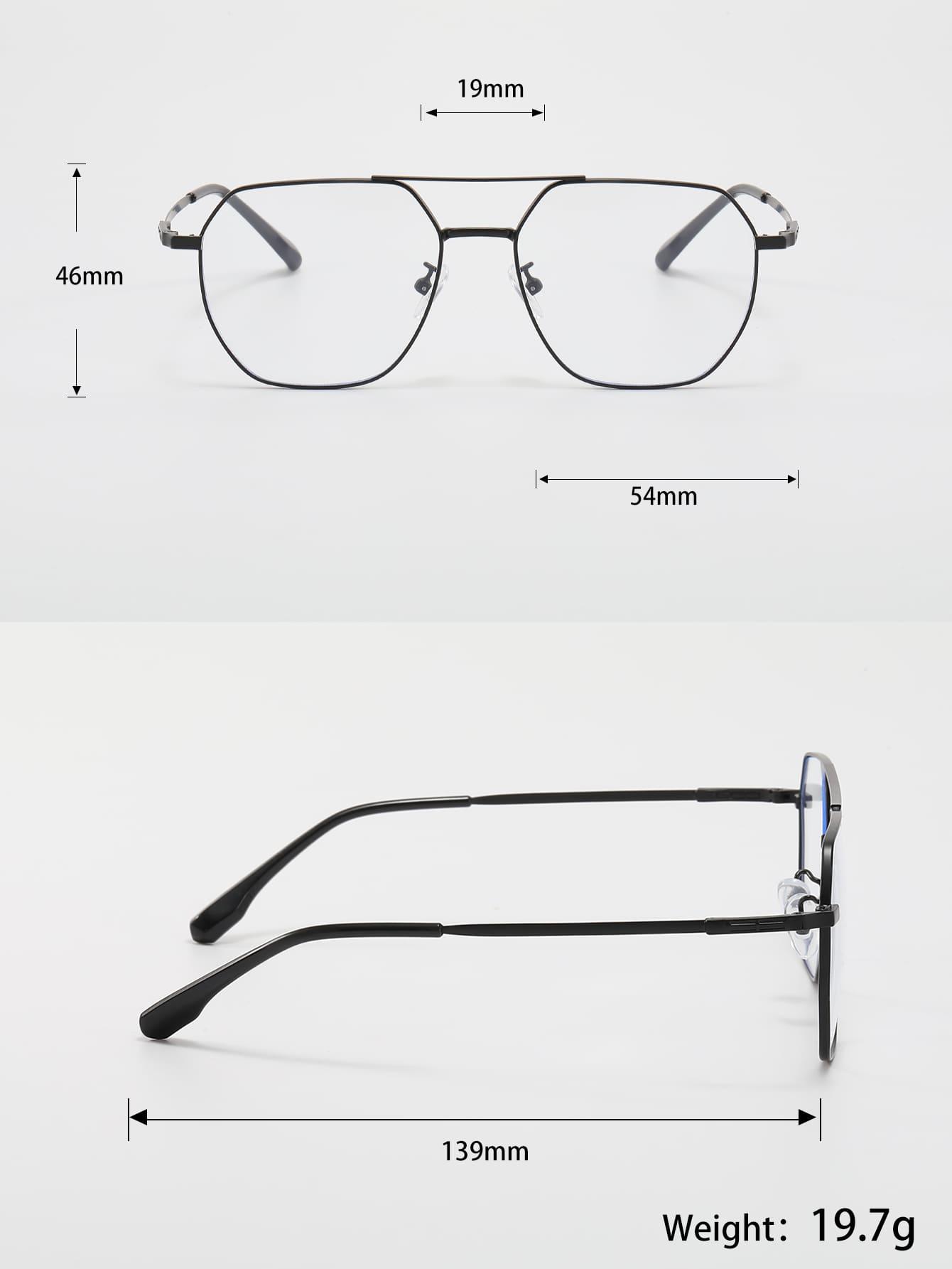 czarne metalowe okulary