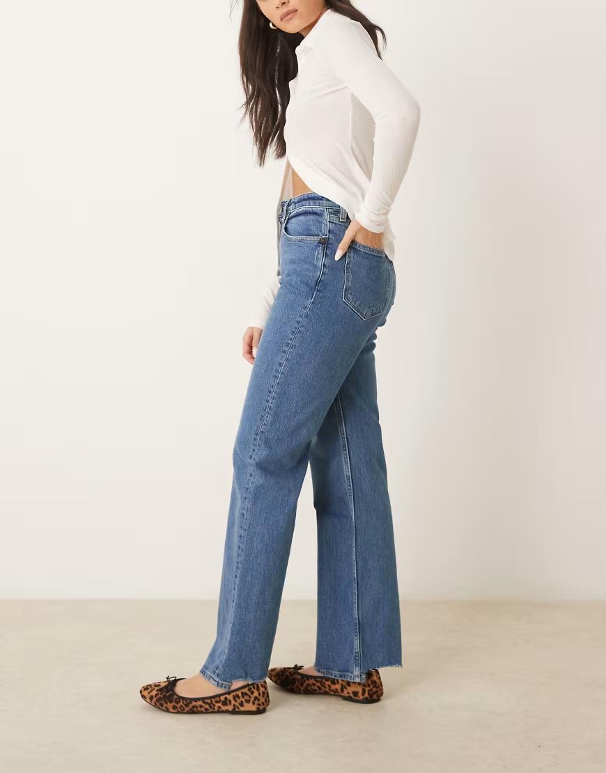 NIEBIESKIE PROSTE SPODNIE JEANS