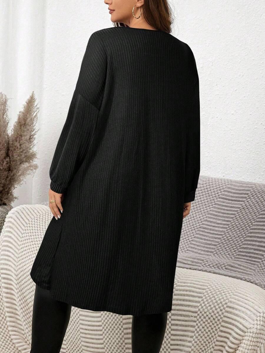 CZARNY SWETER DZIANINA