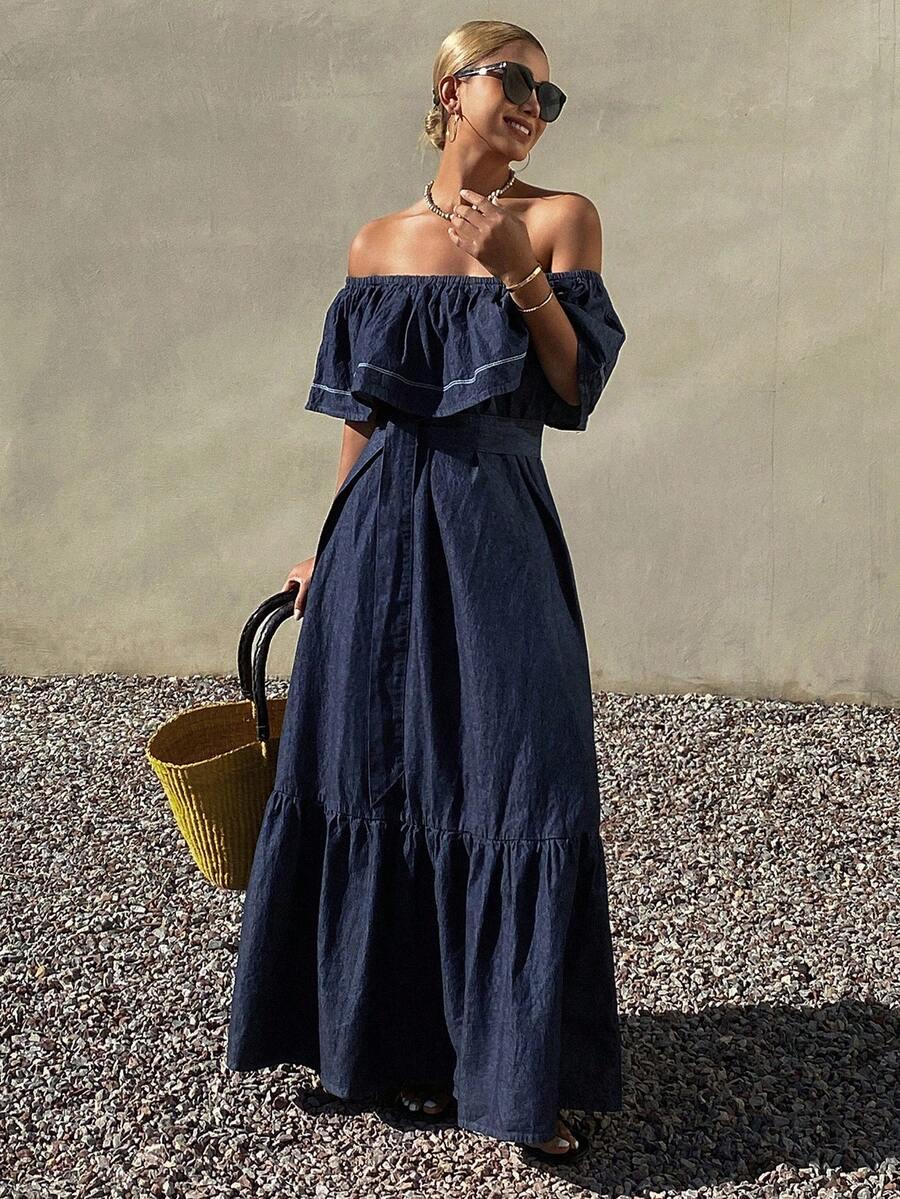 maxi sukienka jeans