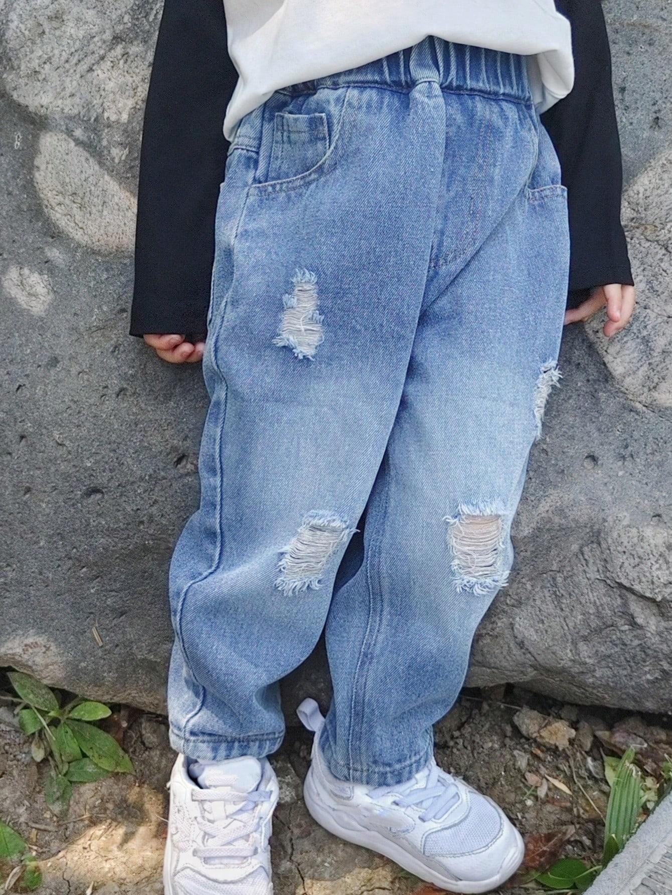 spodnie jeans przetarcia