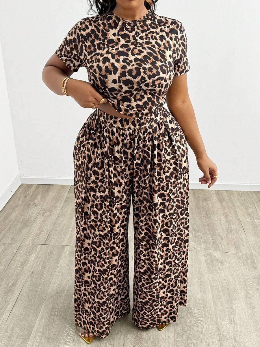 BLUZKA KRÓTKI RĘKAW ANIMAL PRINT