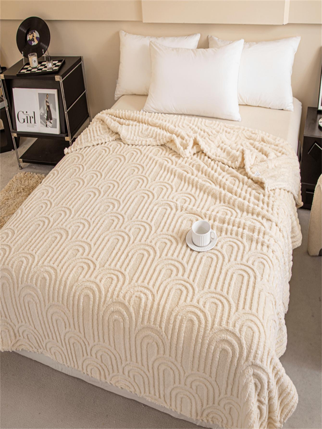 BEŻOWY KOC tekstura