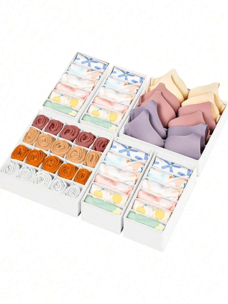 biały organizer na bieliznę 3-pack