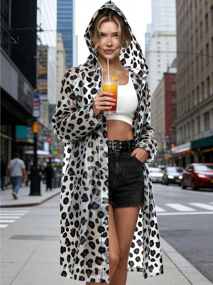 PŁASZCZ PRZECIWDESZCZOWY animal print