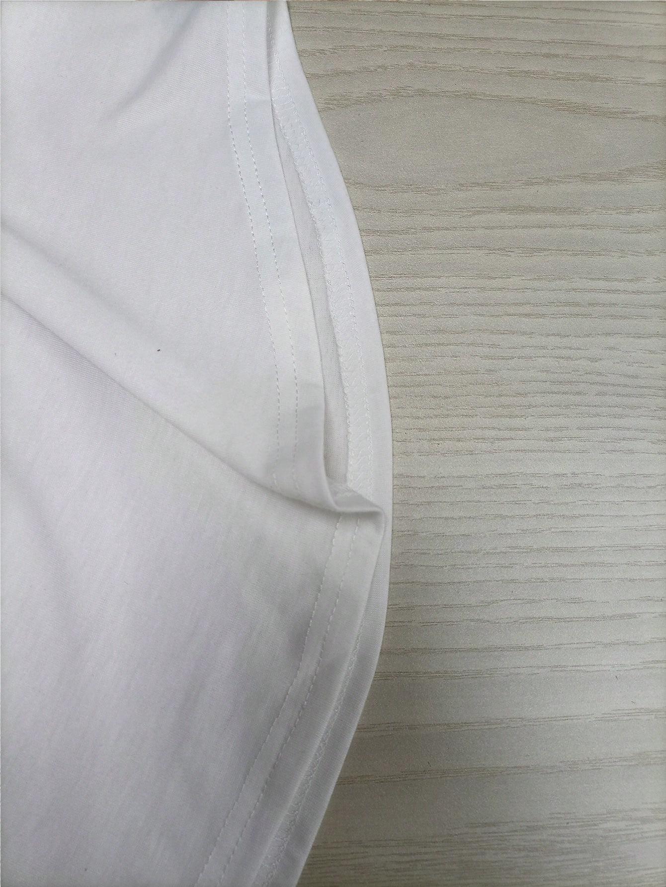 BIAŁY T-SHIRT PRINT