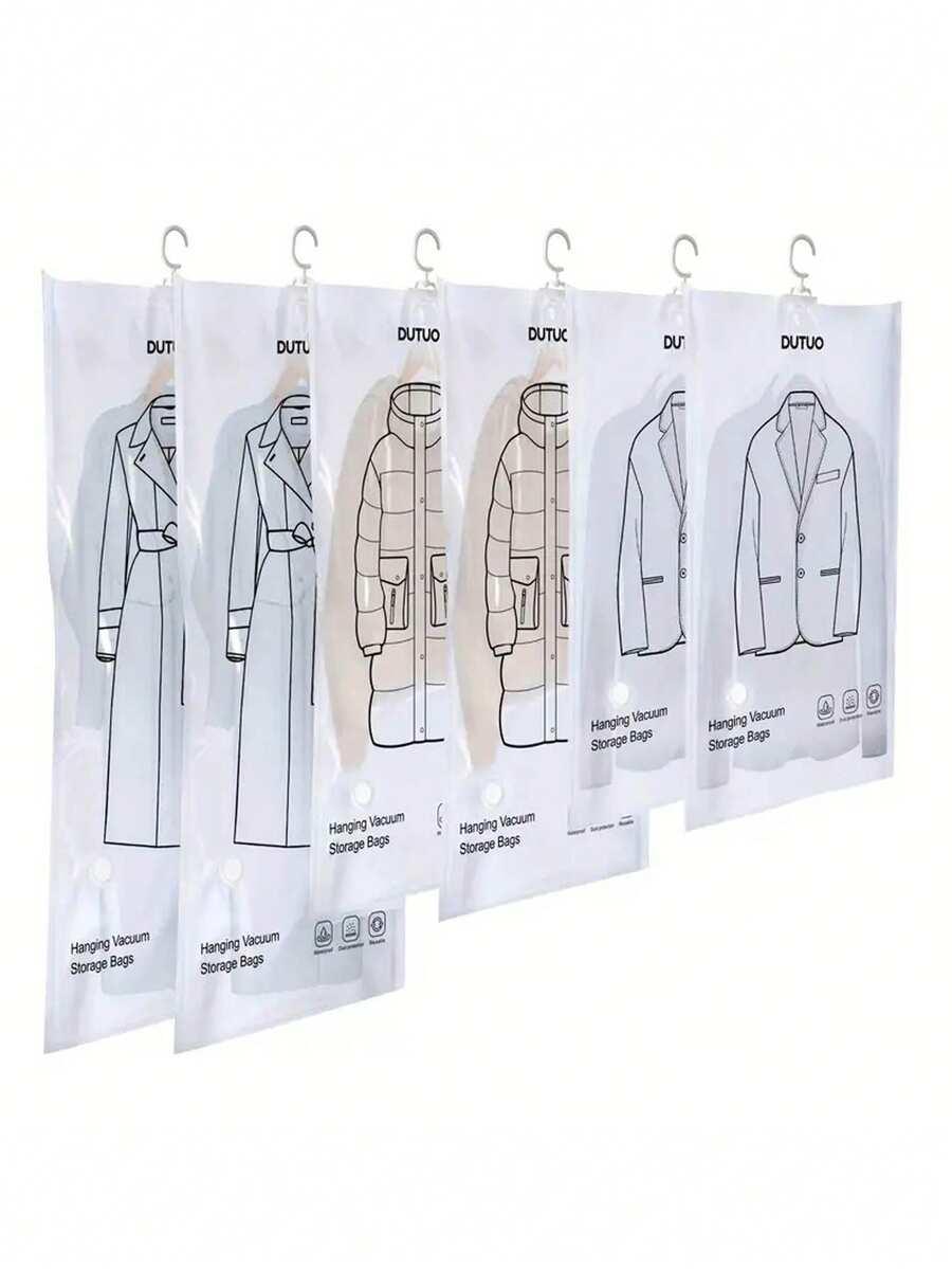 białe wiszące pokrowce na ubrania 3-pack