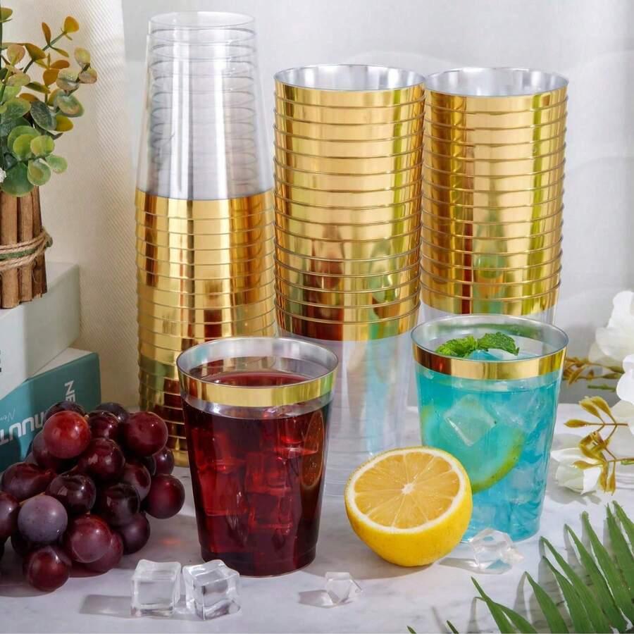 bezbarwne plastikowe kubki 10-pack