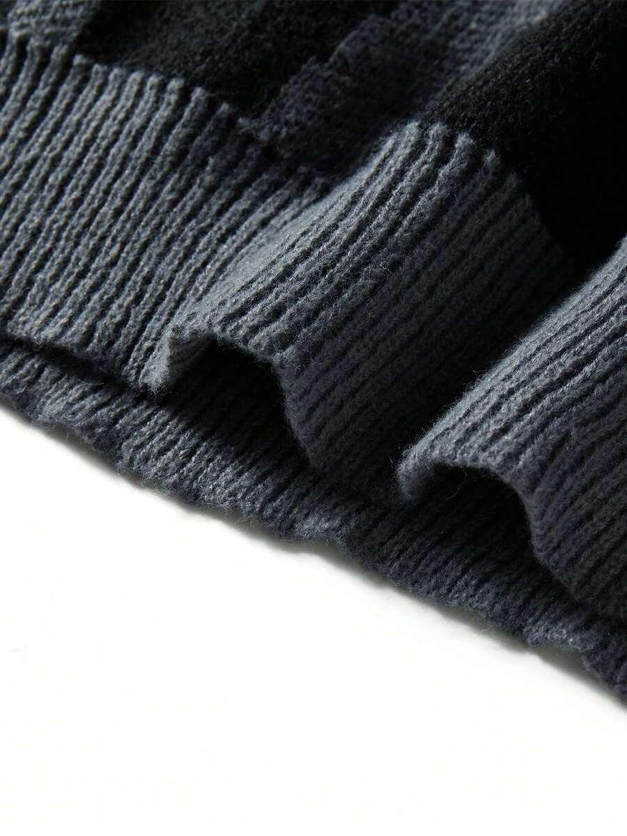 sweter okrągły dekolt wzór