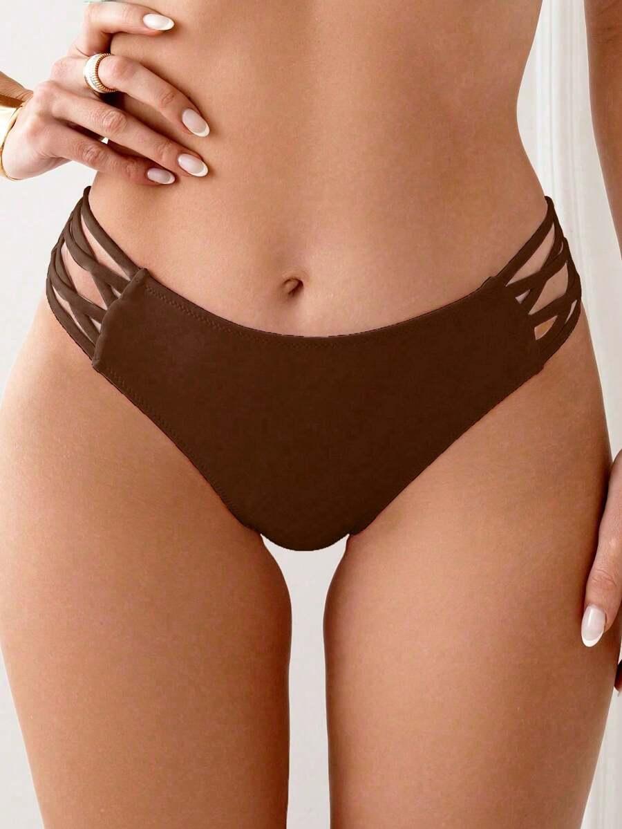 brązowy dół od bikini