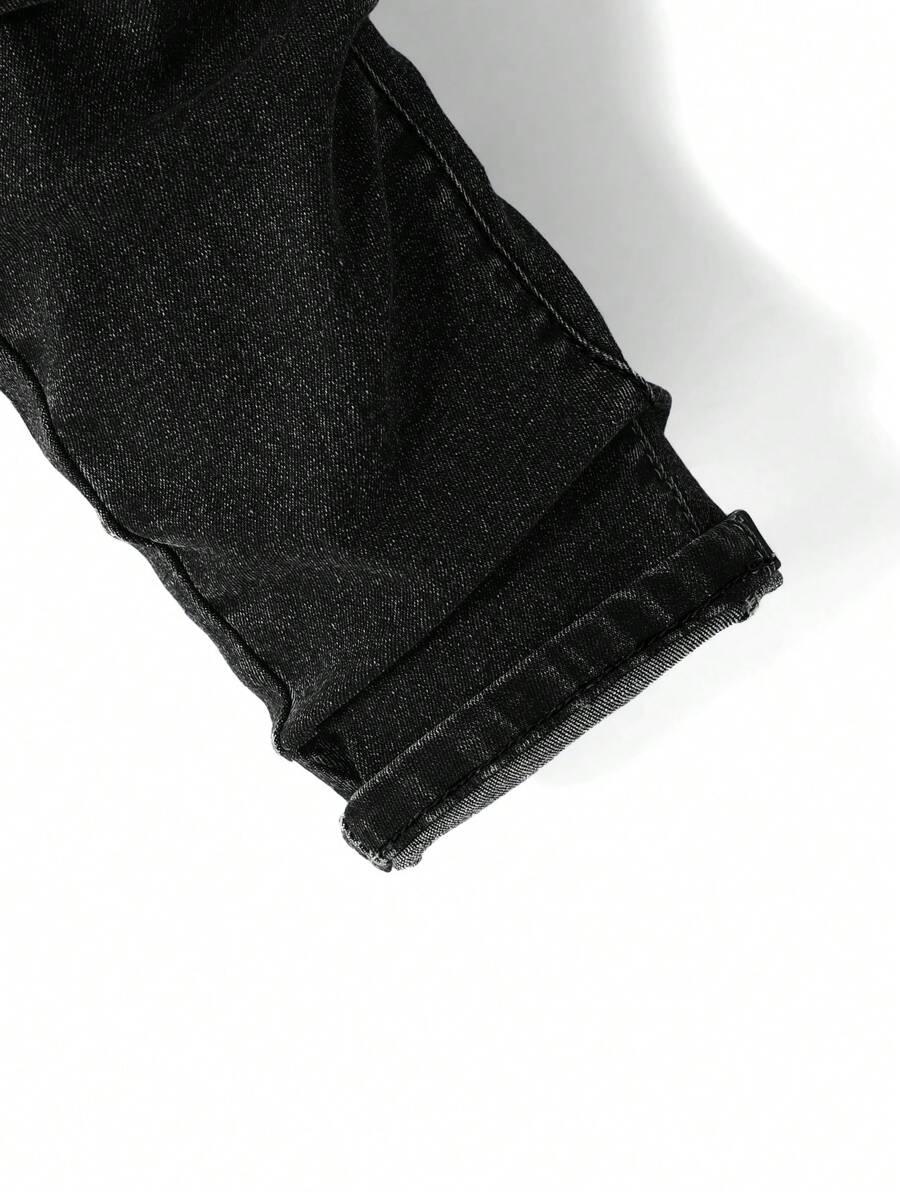 CZARNE SPODNIE JEANSS