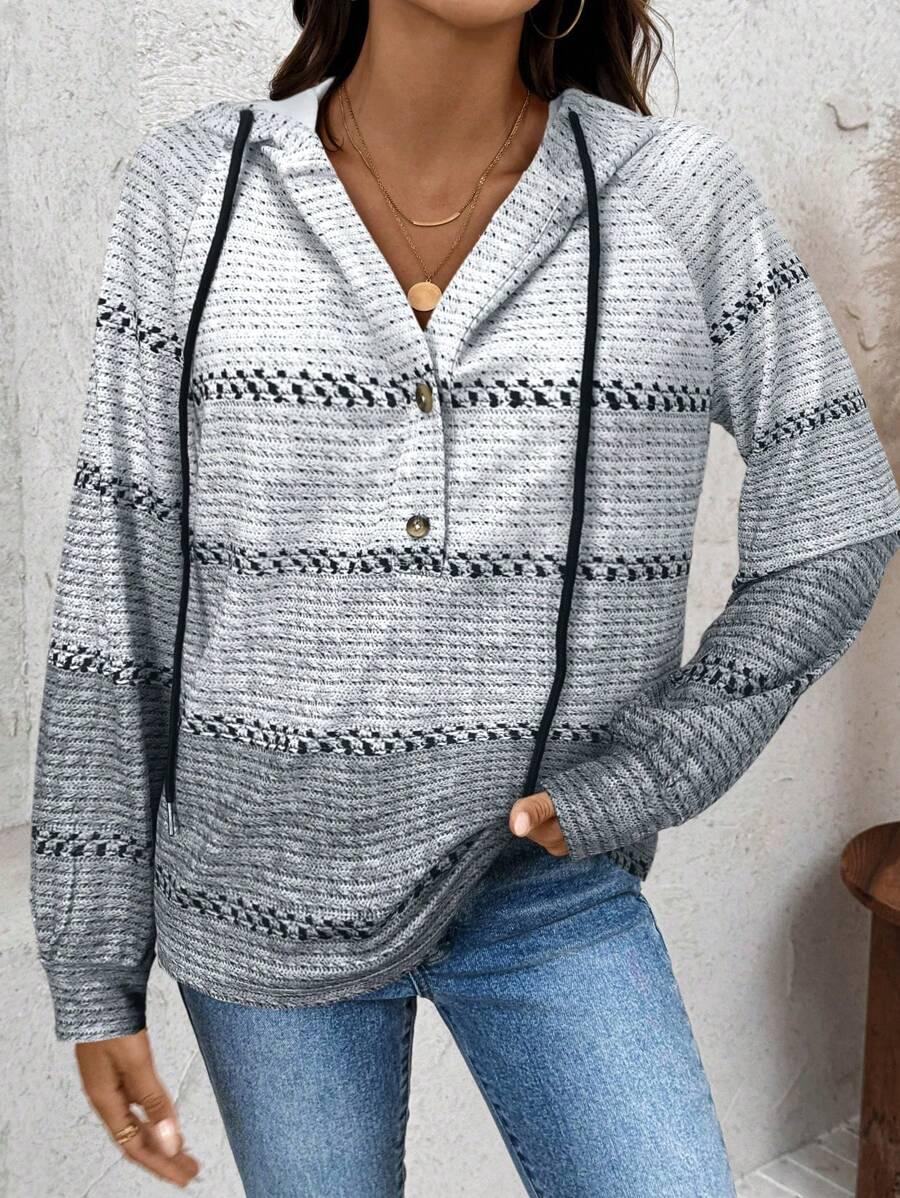 bluza z kapturem guziki 