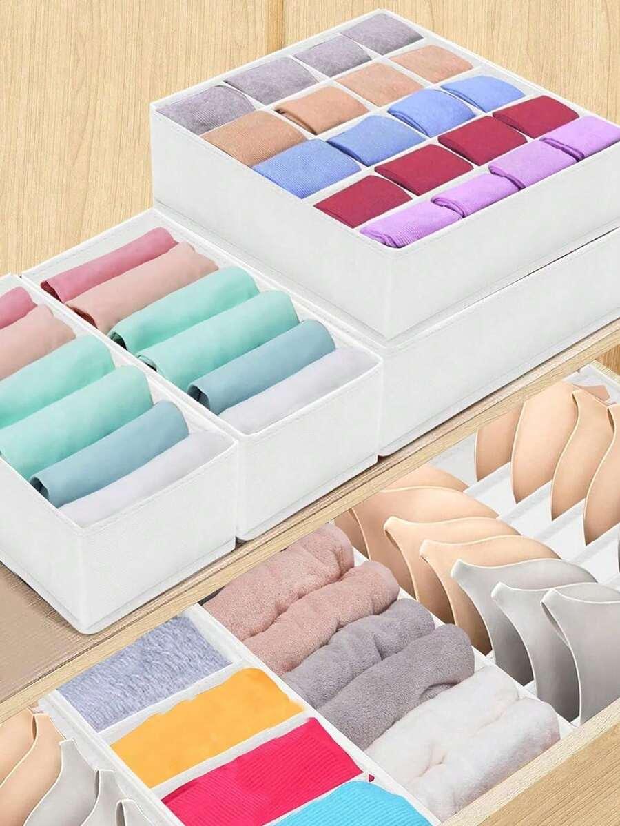 biały organizer na bieliznę 3-pack