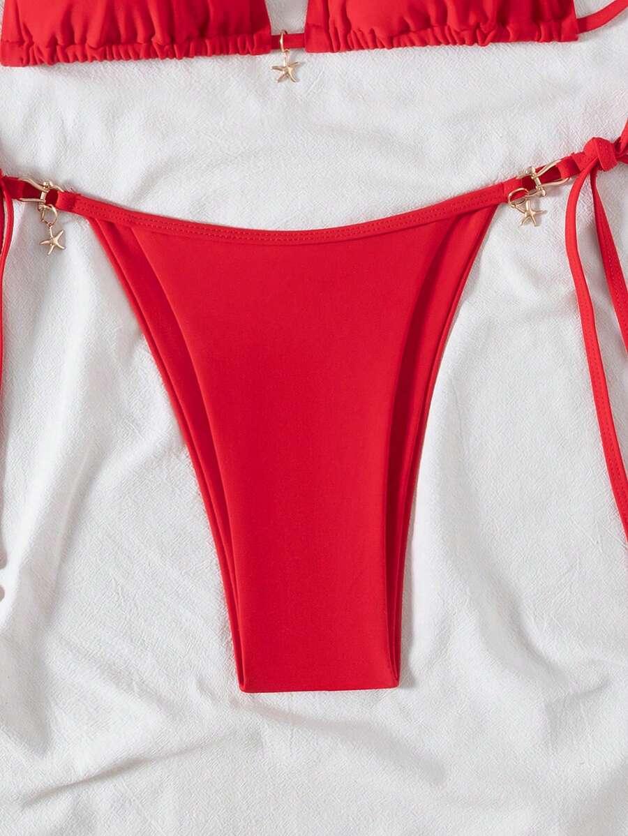 CZERWONA GÓRA OD BIKINI zdobienie