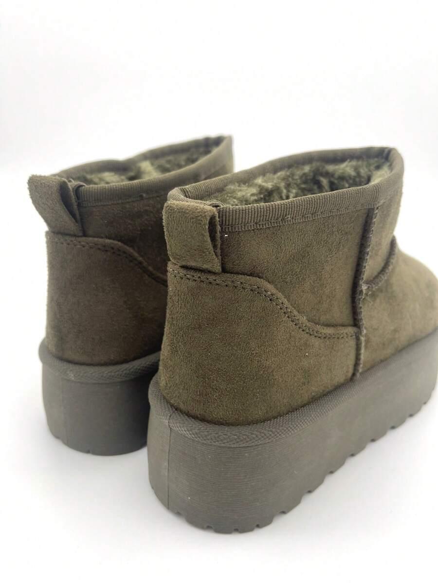 zielone buty śniegowce platforma