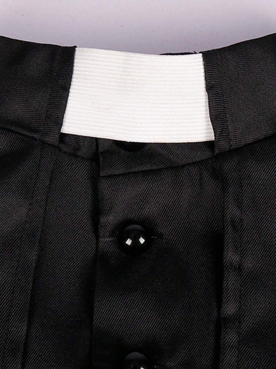 czarny kostium zakonnik