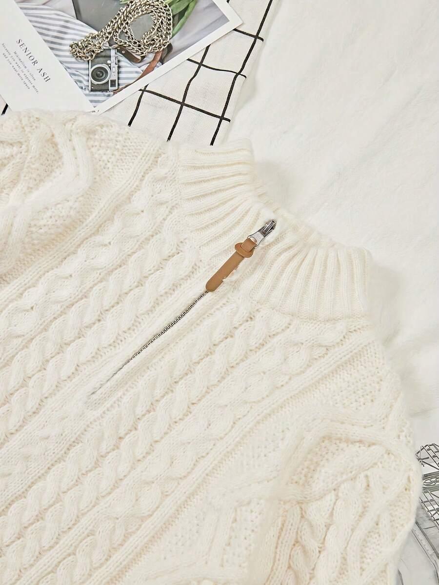 DZIANINOWY SWETER ZIP 