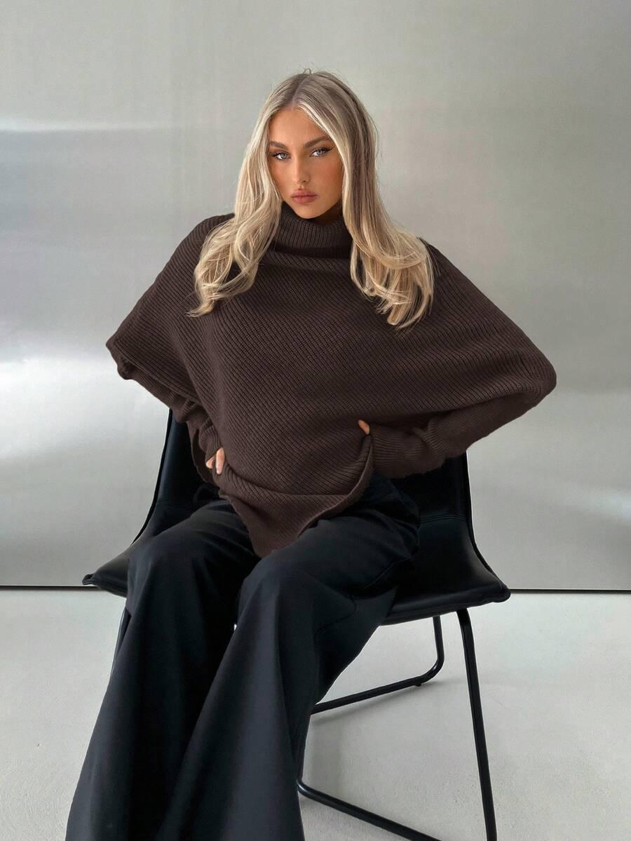 BRĄZOWY SWETER GOLF 