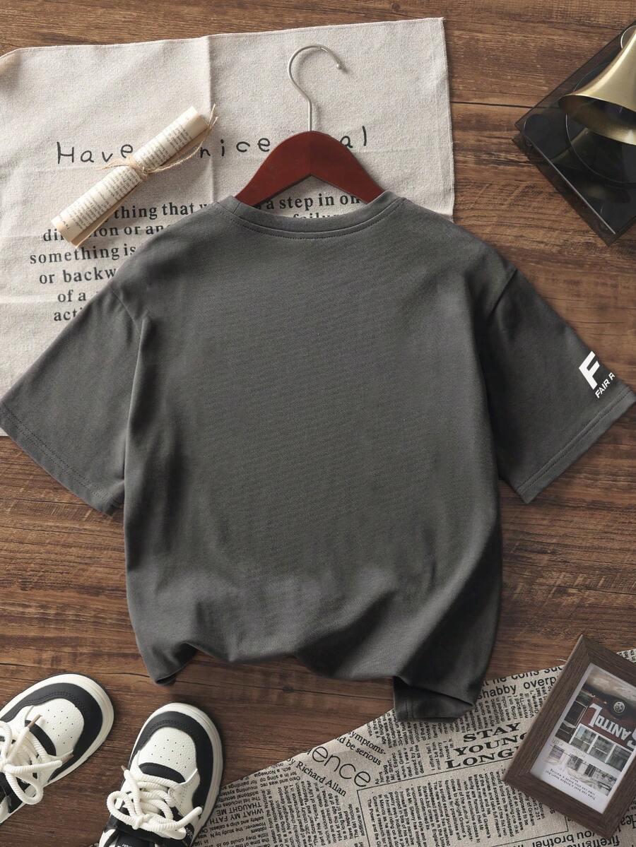 T-SHIRT DAMSKI OKRĄGŁY DEKOLT Z NADRUKIEM 