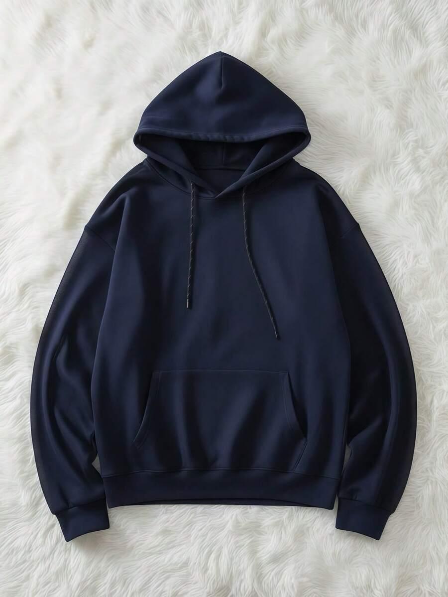 GRANATOWA BLUZA KAPTUR
