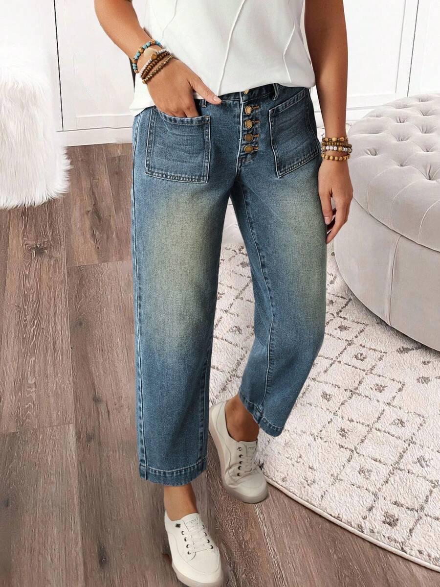 NIEBIESKIE SPODNIE JEANS 