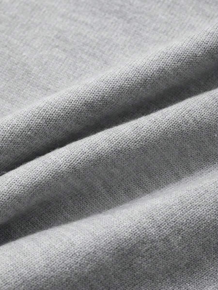 gładki SZARY SWETER
