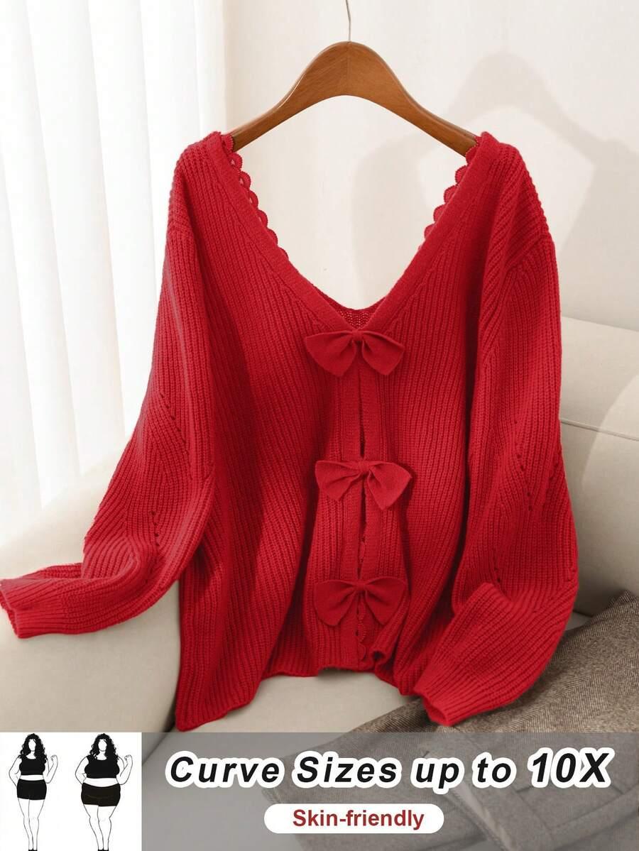 czerwony sweter dzianina 