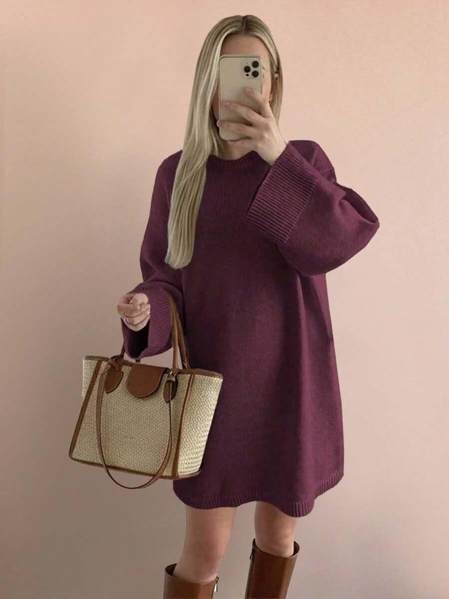 dzianinowa sukienka oversize