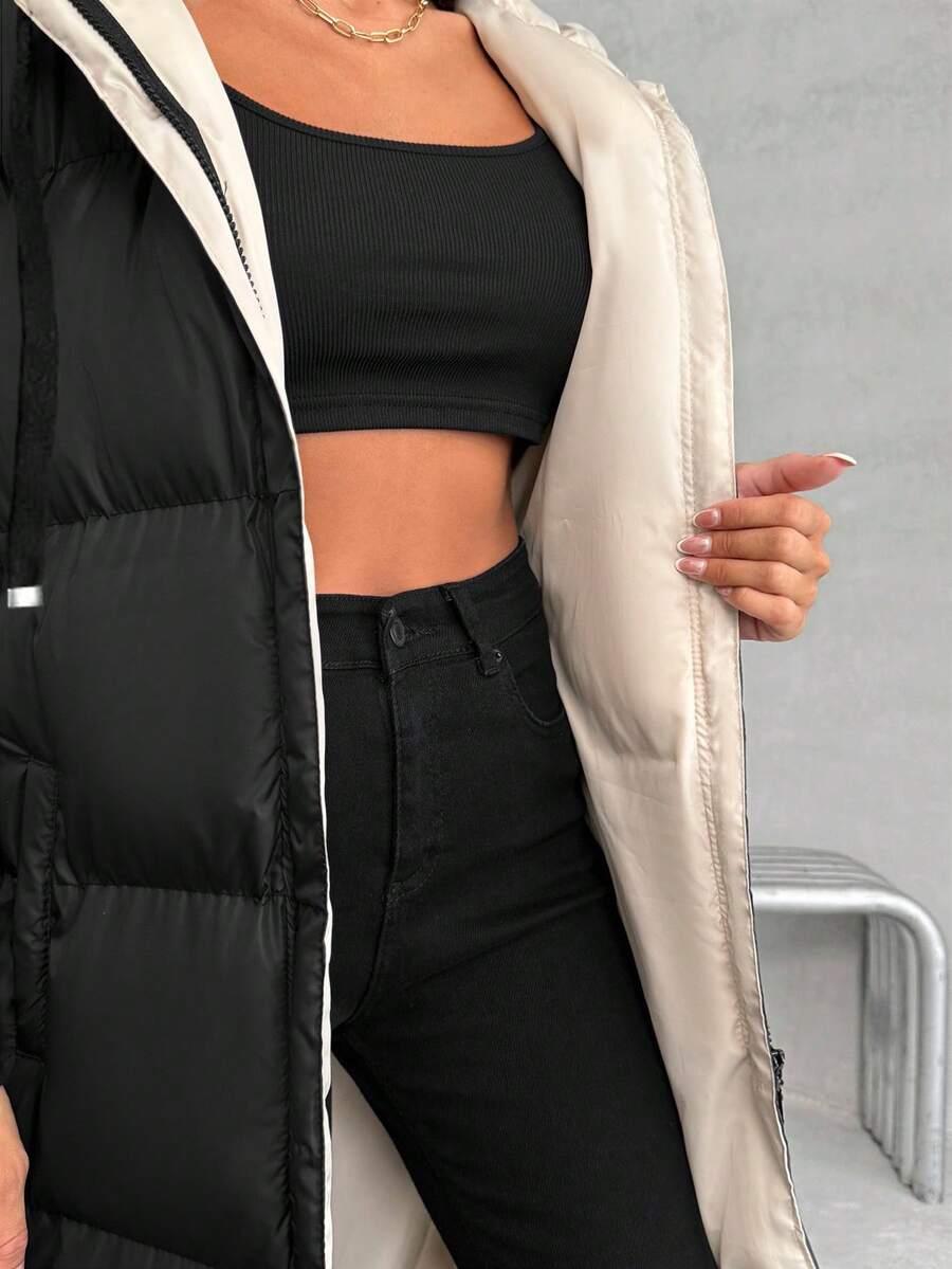 czarna pikowana kamizelka