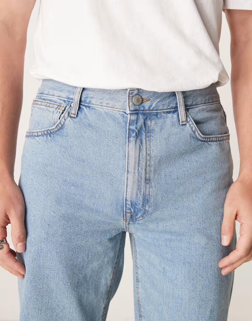 NIEBIESKIE SPODNIE JEANS PROSTE NOGAWKI