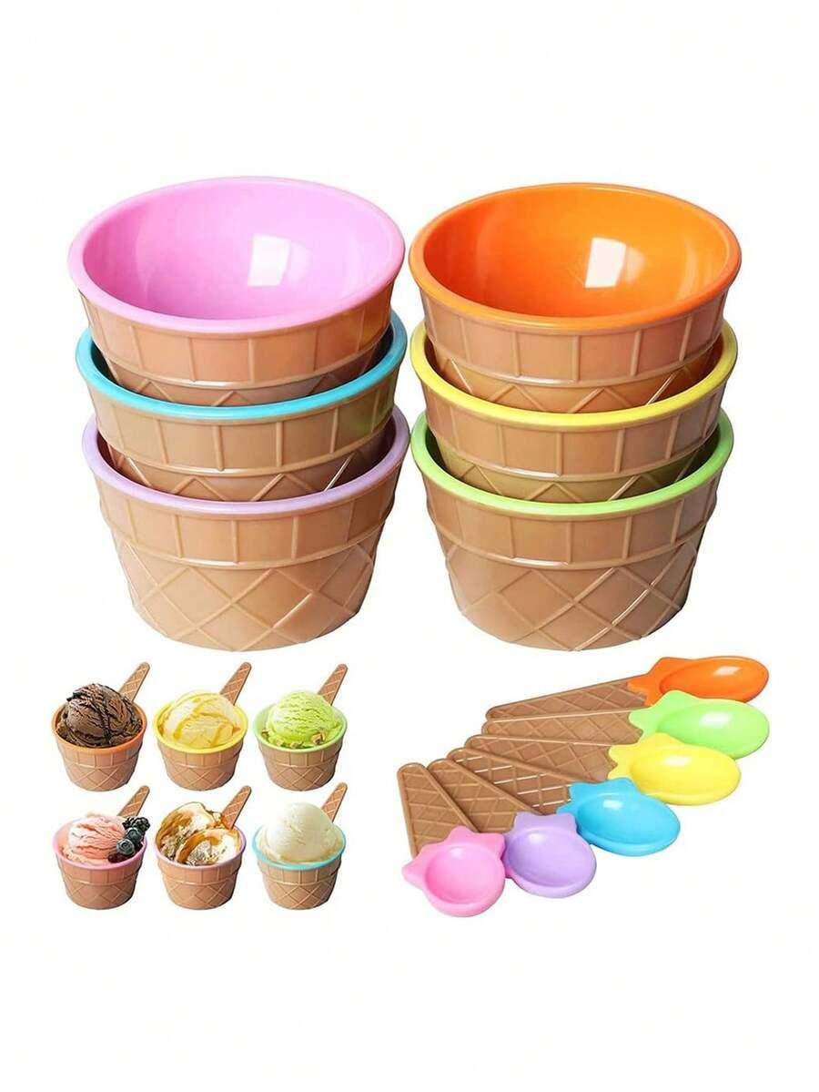 kubeczki z łyżeczką na lody 2szt.