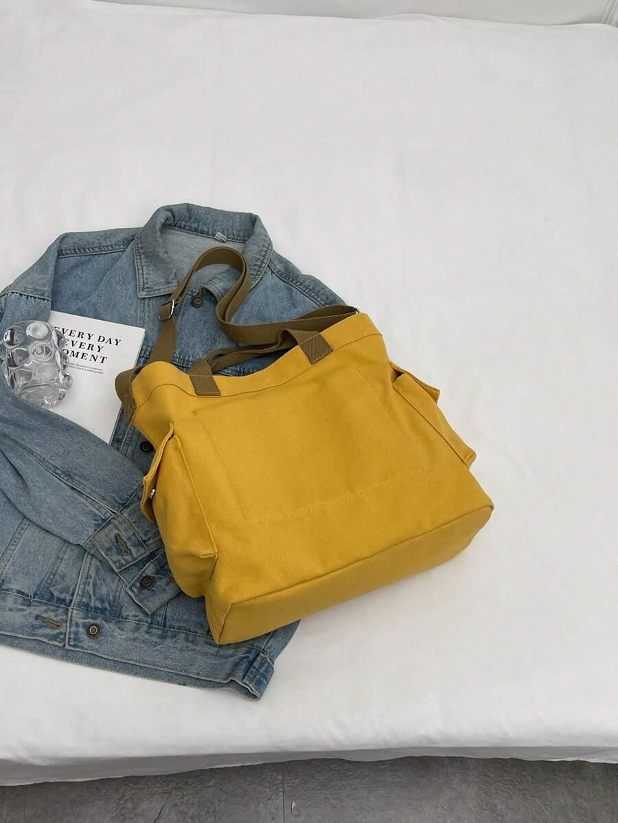 żółta torba typu shopper