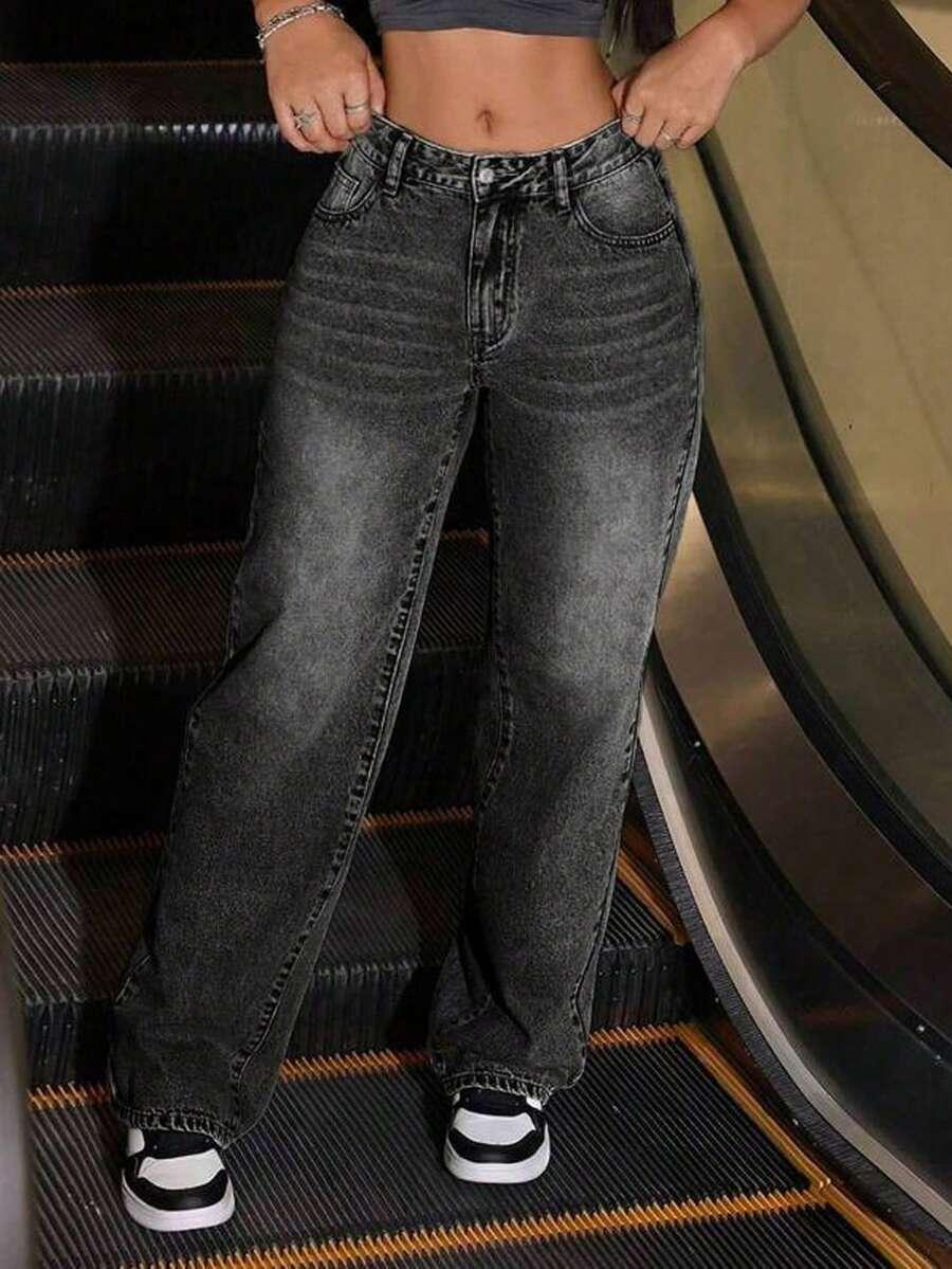 czarne spodnie jeans 