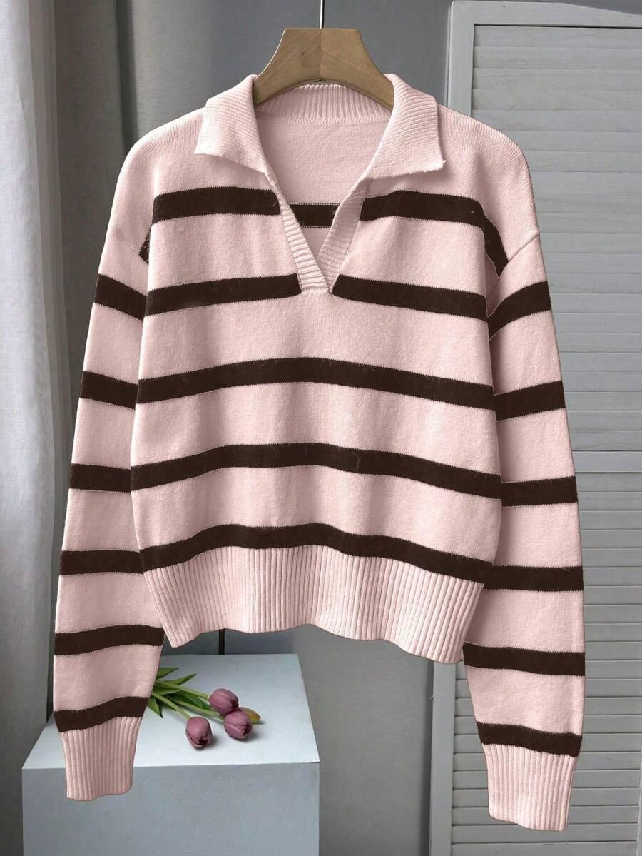 sweter w paski