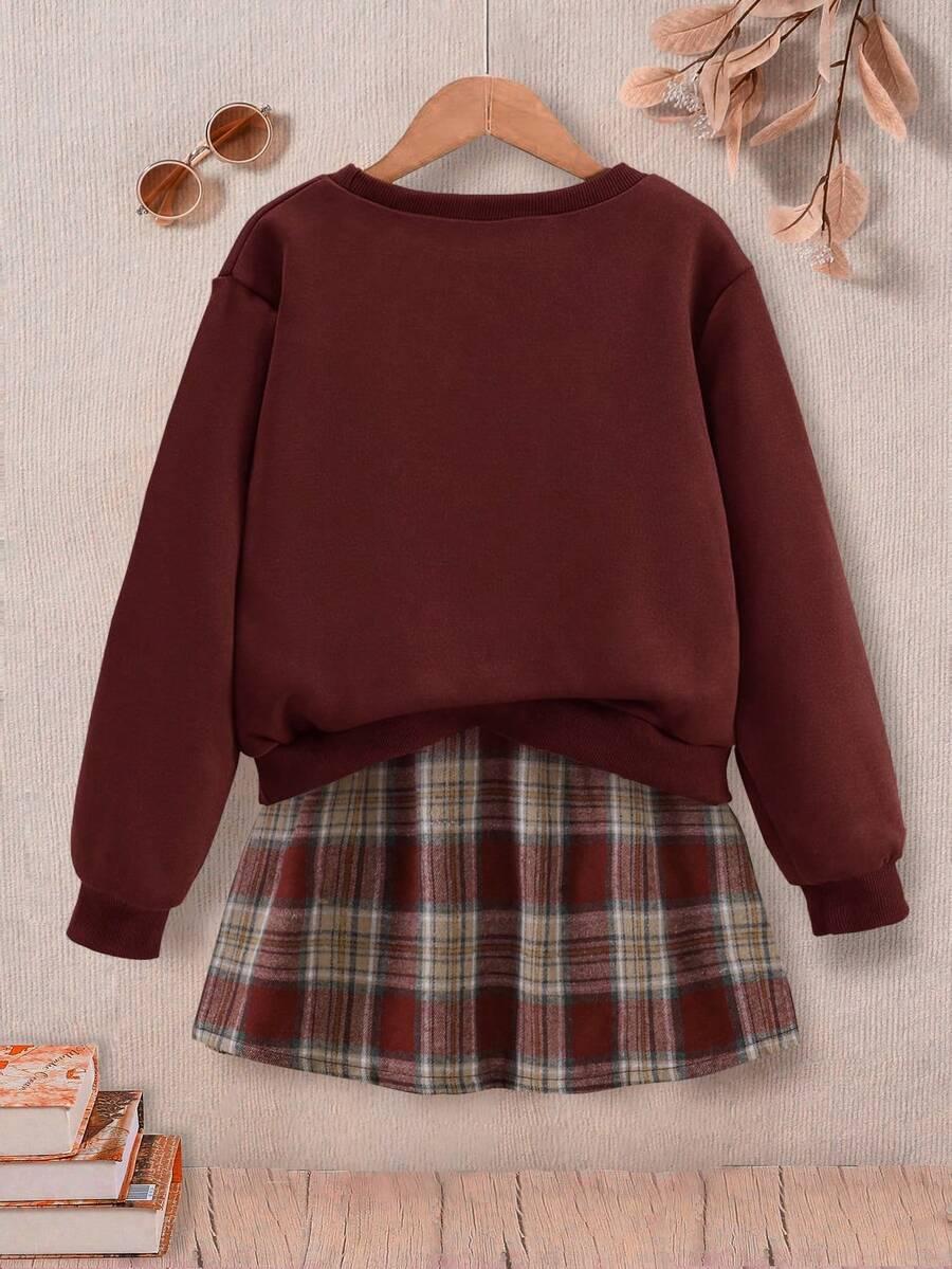 KOMPLET BLUZA SPÓDNICA WZÓR