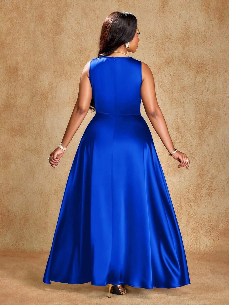 niebieska sukienka maxi 